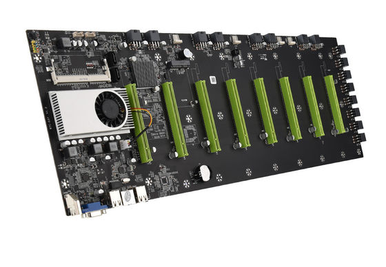 Intel® Celeron 1037U 8 GPU Mining PC Motherboard 8 PCIE 16X 55mm Spacing