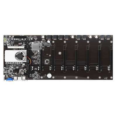 Cryptocurrency Ethereum 8 Gpu Mining Motherboard Celeron ® 1037U 8 PCIE 16X 50mm Slot Distance