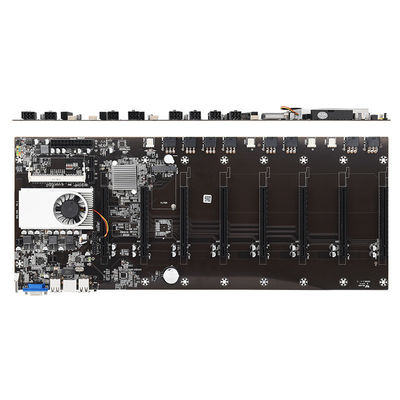 Cryptocurrency Ethereum 8 Gpu Mining Motherboard Celeron ® 1037U 8 PCIE 16X 50mm Slot Distance