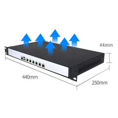 1U rackmount  Celeron® Dual core 3865U 6 Gigabit LAN firewall PC appliance support pFsense