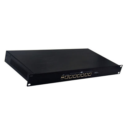Network Security Firewall PC Quad Cores E3845 1U Chassis 6 Gigabit LAN Onboard 4GB RAM