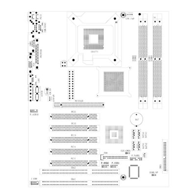 Socket 775 Intel® 945GV 2 COM 2 ISA Slot Industrial Pc Motherboard Mainboard