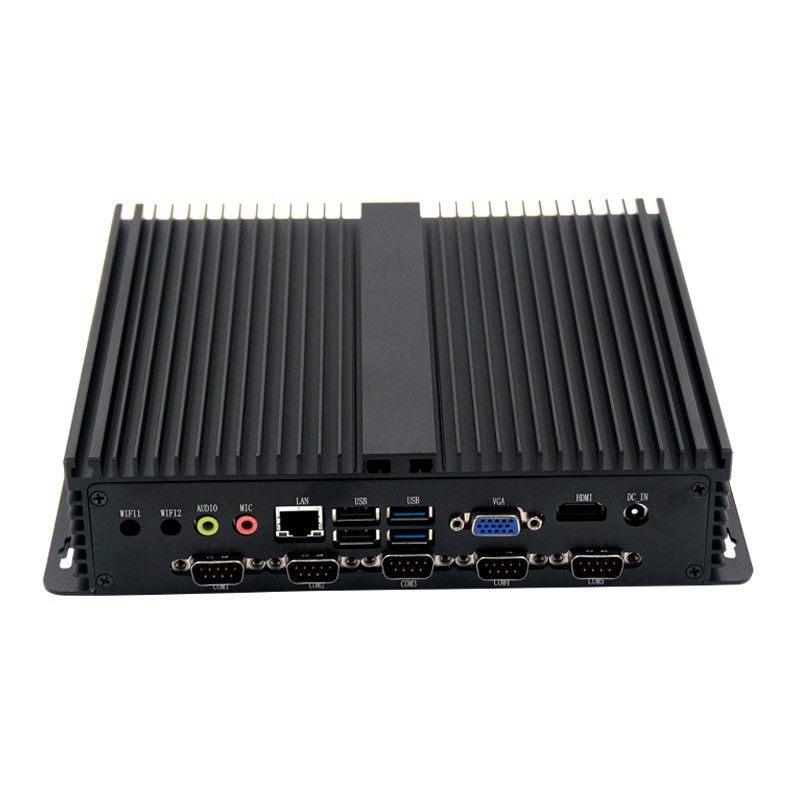 Quad core J1900 X86 Fanless Industrial Mini PC 6COM 1LAN VGA HDMI display