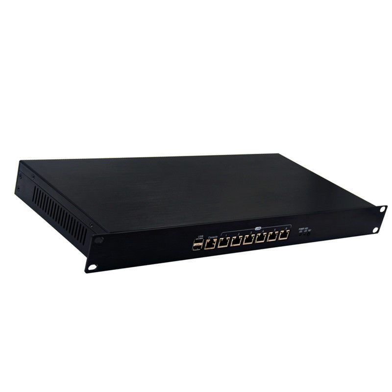 Network Security Firewall PC Quad Cores E3845 1U Chassis 6 Gigabit LAN Onboard 4GB RAM